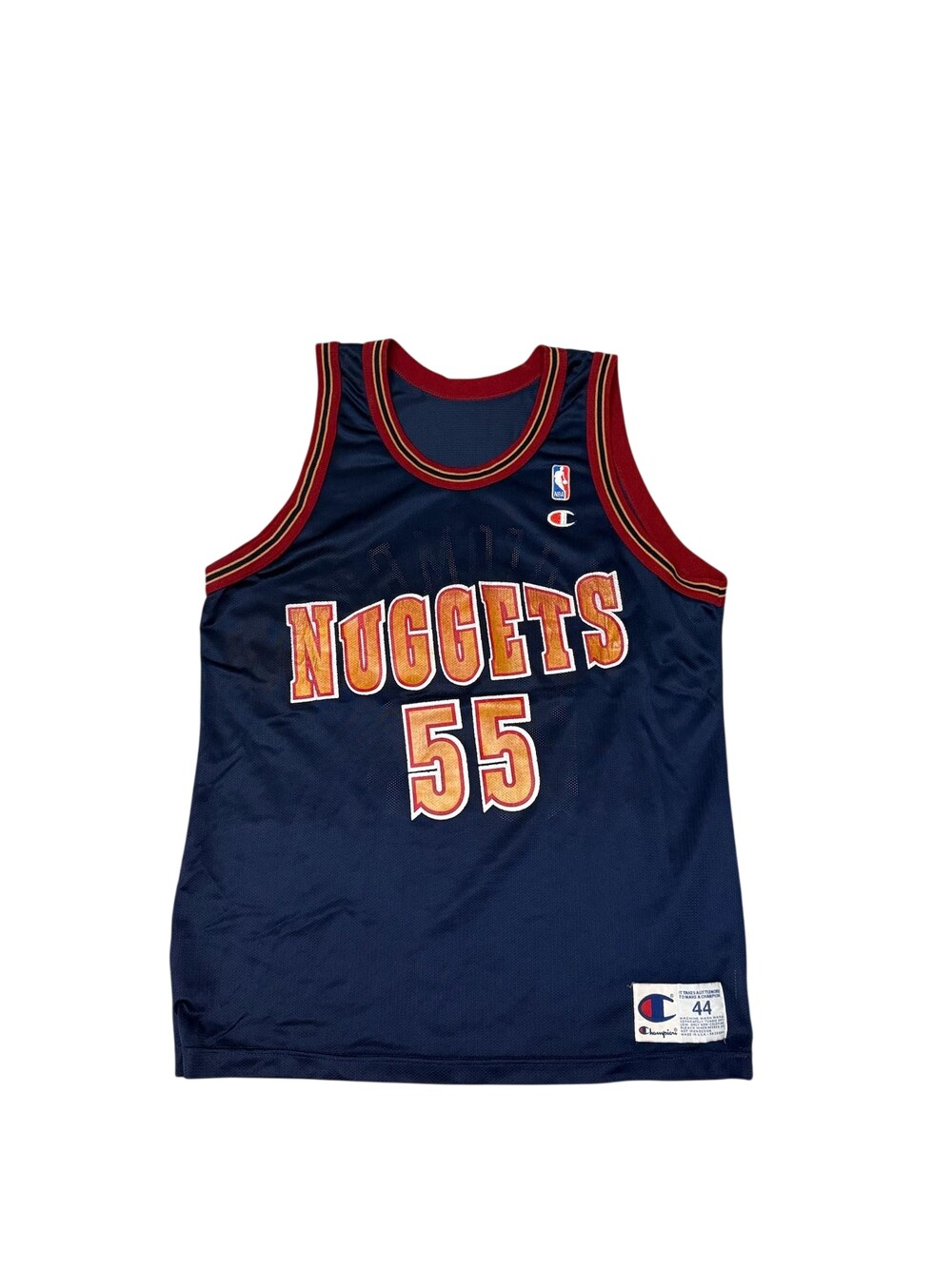 Vintage Denver Nuggets Jersey Mens Large NBA Basketball Champion Mutombo 55 90s